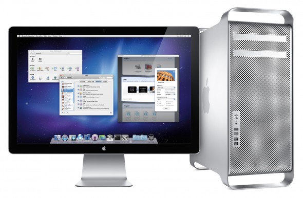 En Macpro med skärm som kör 10.6 Server