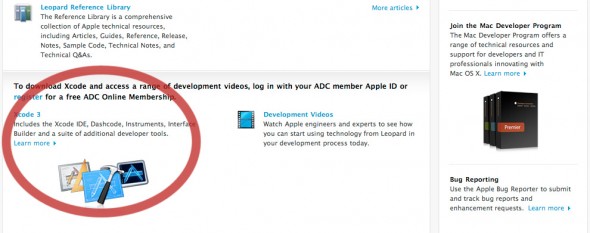 2.1 – Skärmdump från developer.apple.com