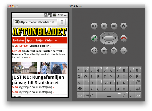Androidsimulatorn